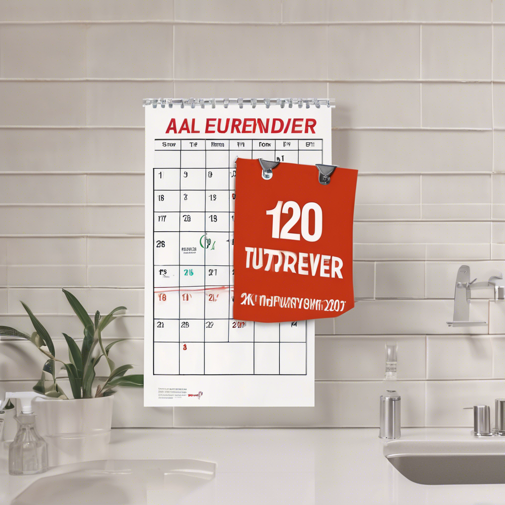 A calendar with a 