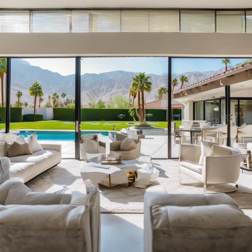 A photo of a luxury property in palm springs, highlighting the high-end amenities and services available to co-hosts - airbnb co-host