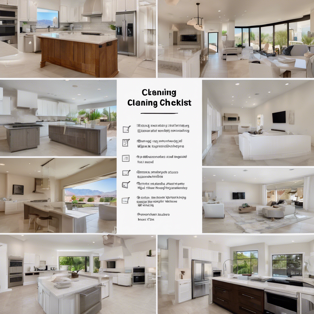A sample cleaning checklist in rancho mirage - airbnb checkout guide by Poppy House Cleaning