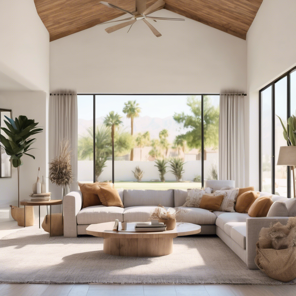 A clean and welcoming living room in a coachella home - airbnb complaints by Poppy House Cleaning