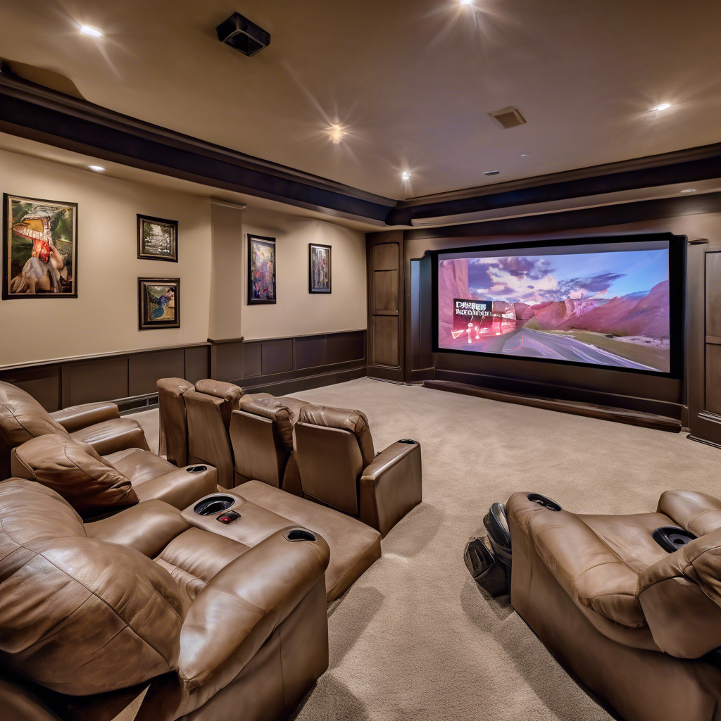 A private movie theater in a luxury vacation rental in indian wells - indian wells vacation rental by Poppy House Cleaning