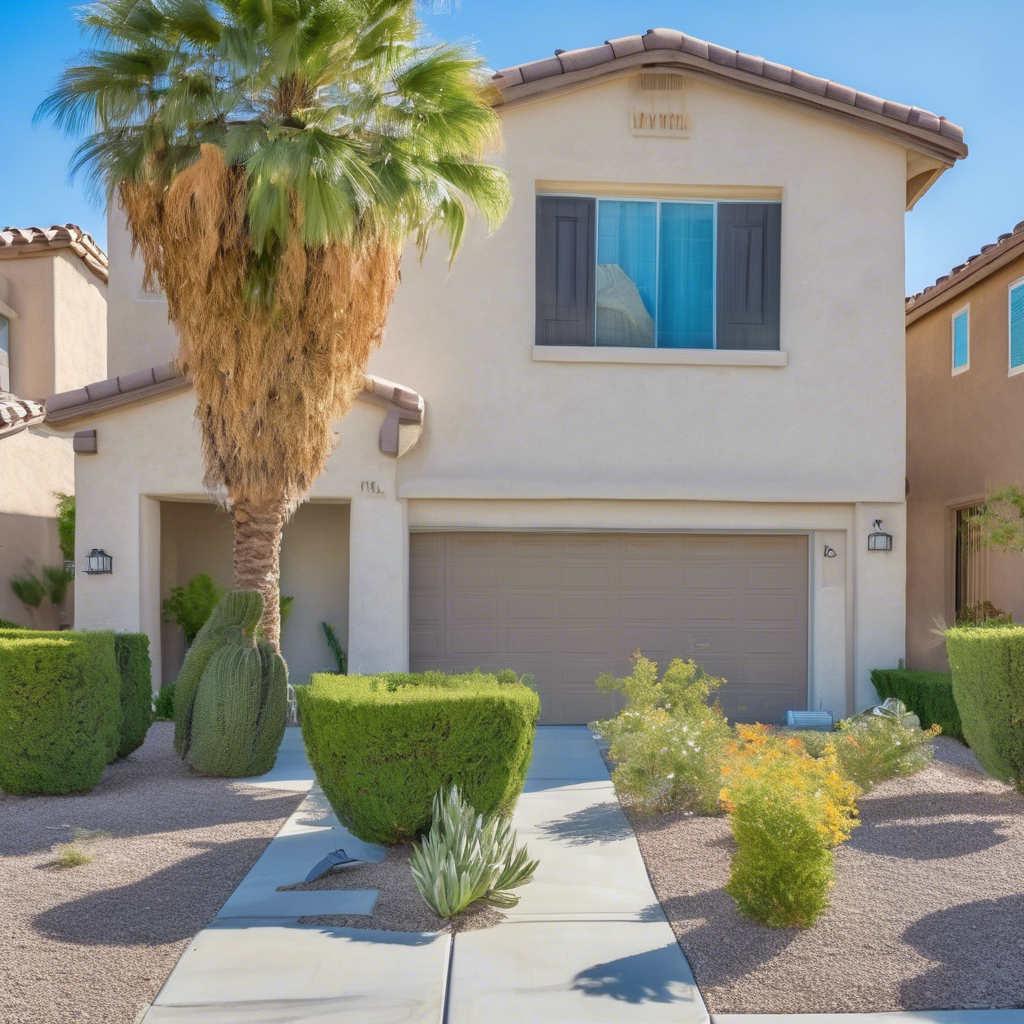 A beautifully maintained exterior of a cathedral city rental property - deep cleaning checklist by Poppy House Cleaning